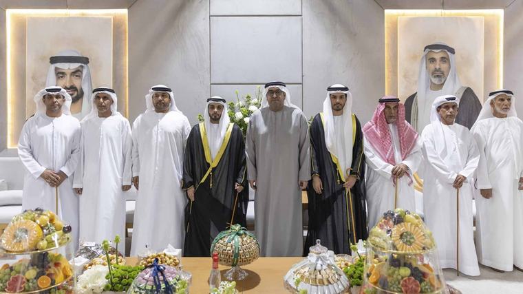 محمد بن حمدان بن زايد يحضر حفل استقبال بمناسبة أفراح المهيري