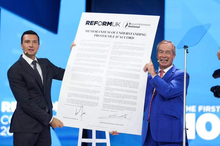 Farage and Bardella unite in hardline policy to turn back Channel migrants