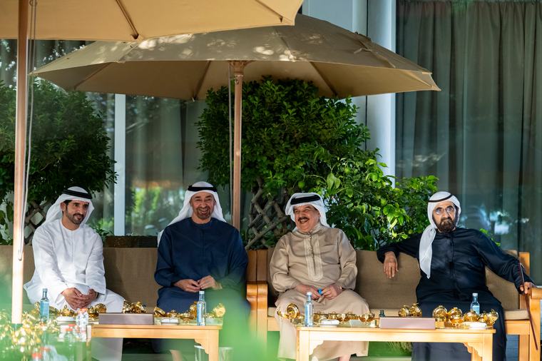 UAE leaders hold talks with Bahrain's King Hamad in Dubai