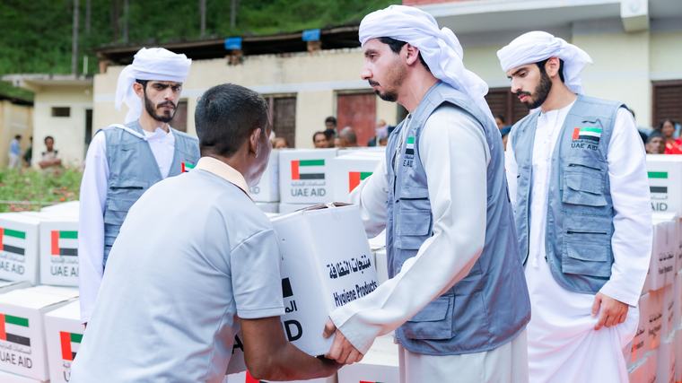 UAE response team begins search and rescue efforts in flood-stricken Nepal as aid drive continues